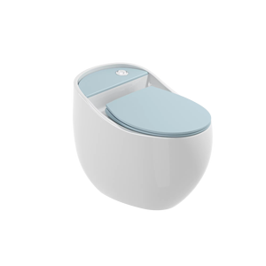 Inodoro de Cerámica Moderno de Doble Descarga con Descarga por Gravedad, Montado en el Suelo, Taza Alargada, Estructura de Una Pieza, Drenaje en Forma de P/S, 5 Años de Garantía - Product Image 1