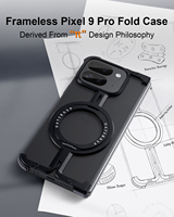 Coque de Téléphone en Métal Assemblée avec Support Rotatif à 360 Degrés pour Google Pixel 9 Pro Fold