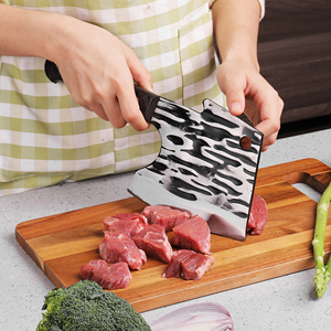 Hache de <span class=keywords><strong>boucher</strong></span> forgée pour couper la viande et les os, hache viking en acier inoxydable de 5 mm d'épaisseur avec manche en bois pour la cuisine - Product Image 4
