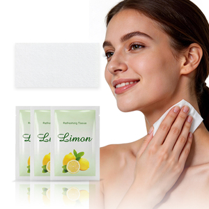 Lingettes rafraîchissantes individuelles parfum citron – Serviette absorbante portable pour la transpiration, idéale pour la gym, les voyages, l'hôtel et le <span class=keywords><strong>spa</strong></span> - Product Image 1