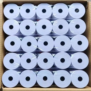 Papel Térmico para Impresión de Recibos, Grado A, 3 1/8 X 230, 80x60, Color Negro, 50 Rollos Blancos para Máquinas POS - Product Image 1
