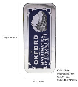 Útiles escolares Regla Juego de brújulas 13 piezas Instrumento Caja de hierro <span class=keywords><strong>Academia</strong></span> <span class=keywords><strong>Matemática</strong></span> Juego de matemáticas - Product Image 3