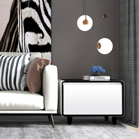 Table de chevet intelligente moderne avec écran tactile, mini-réfrigérateur multifonctionnel, table basse pour la maison et le salon