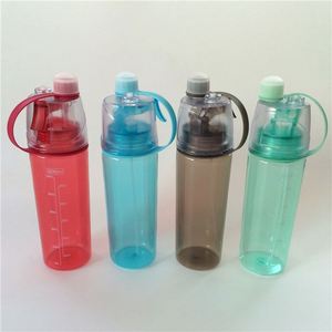 Bouteille d'eau en plastique de 600 ml, bouteille d'eau de sport avec vaporisateur - Product Image 5