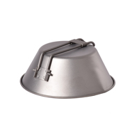 Tasse Sierra en titane pur ultralégère de 300 ml avec bec verseur et poignée pliable, bol de camping, ustensiles de cuisine, vaisselle