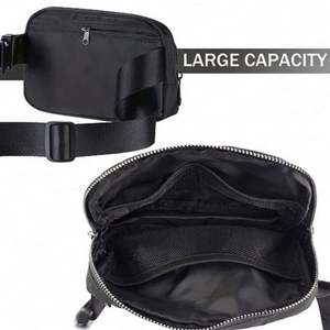 Sac banane en nylon personnalisé pour femme, style décontracté, sac de poitrine bandoulière, sac de taille pour le sport, le voyage et la course à pied - Product Image 5