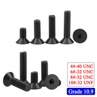 M1.6 M2 M2.5 M3 M4 M5 M6 304 Edelstahl Schwarz Güteklasse 10.9 Sechskant-Innensechskantschraube mit Senkkopf