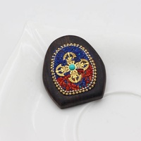 Pendentif en bois de santal Moyamiya, œil bouddhiste, Ganesha, Kalachakra, lotus, huit trigrammes chinois, pour bracelet ou collier