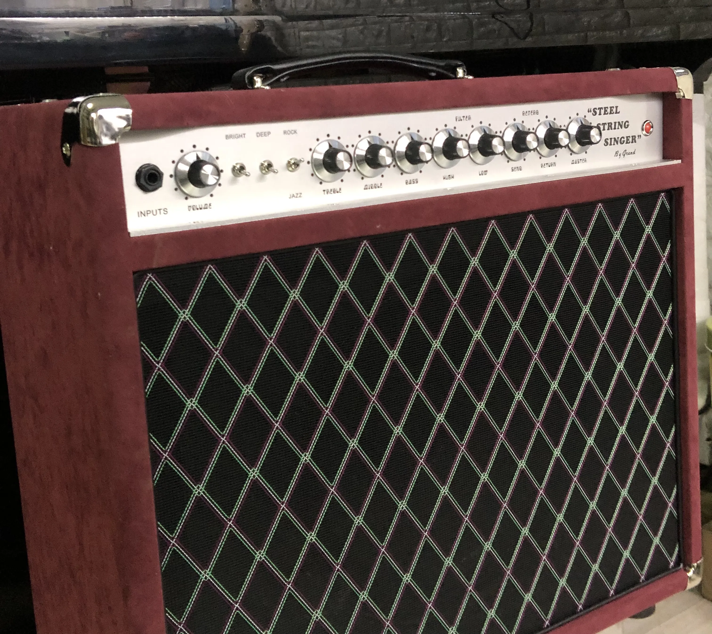 Özel SSS20 Combo ile G12-65 hoparlör 20W süet kırmızı Tolex Grand Amp amplifikatör OEM gitar amper kabul