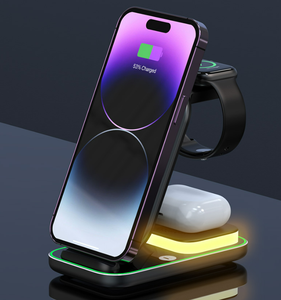 Cargador inalámbrico magnético 4 en 1, 15W, con luz nocturna, para teléfono iwatch y Airpod, <span class=keywords><strong>precio</strong></span> de fábrica, <span class=keywords><strong>2023</strong></span> - Product Image 5