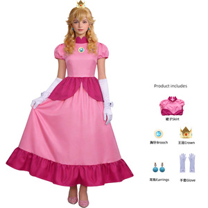 <span class=keywords><strong>Disfraz</strong></span> de Princesa Rosetta Daisy para <span class=keywords><strong>Mujer</strong></span>, Vestido Largo de Poliéster para Fiestas - Product Image 3