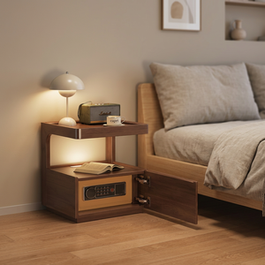 Coffre-fort européen de luxe en bois massif avec lecteur d'empreintes digitales pour villa, hôtel, stockage d'objets de valeur haut de gamme - Product Image 1