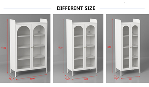 Mueble de Almacenamiento de <span class=keywords><strong>Vajilla</strong></span> de Metal de Diseño Moderno, Aparador con Vitrina para Cocina, Serie de Muebles para Comedor - Product Image 4