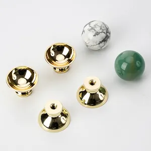 New Design decorative cabinet drawer natural stone knobs Round Ball Shape Cupboard Door Pulls