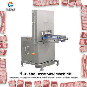 Fengxiang Trotter and Ribs Cutting Machine Ribs Chunks <b>Bone</b> <b>Saw</b> Cutter Machine with 4-Blade Adjustable Thickness 3-20mm - Product Image 1