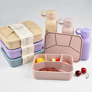 Lonchera bento para niños, se puede personalizar con logotipo, contenedor de alimentos ecológico, plato separador de silicona - Product Image 3