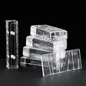 Briques <span class=keywords><strong>de</strong></span> <span class=keywords><strong>verre</strong></span> cristal rectangulaires transparentes pour la construction, briques <span class=keywords><strong>de</strong></span> <span class=keywords><strong>verre</strong></span> à motif trempé - Product Image 6