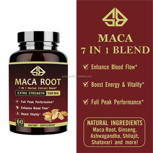 Suplemento Herbal 7 en 1 Maca Plus para la Vitalidad Masculina, Aumento de Energía y Tamaño para Adultos, 2 Cápsulas Diarias, 60 Cápsulas - Product Image 4