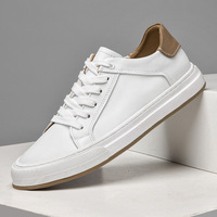 Chaussures pour hommes de style européen, Nouveautés été 2025 : Jeunes, tendances, polyvalentes, en cuir, confortables pour les affaires