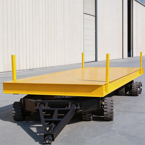 Chariot de transport robuste pour atelier, plateforme logistique à quatre roues directionnelles, <span class=keywords><strong>remorque</strong></span> de transfert pour la manutention des matériaux - Product Image 2