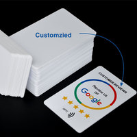 Tarjeta NFC Ntag213 de PVC RFID Personalizada con Impresión Pasiva para Reseñas de Google, para Interacción en Redes Sociales, Venta al por Mayor