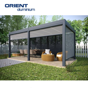 Pergola Bioclimatique en Aluminium Étanche 2026 avec Toit à Lames Orientables pour Jardin, Ensemble de Pergola en Aluminium <span class=keywords><strong>6x4</strong></span> Murale Motorisée - Product Image 4