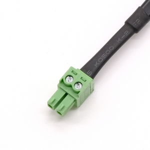 家用电器定制电缆组件20 Awg 5.08节距2针端子块聚氯乙烯绝缘5521 DC插孔扁平电缆 - Product Image 3