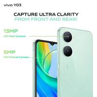 NOUVEAU Smartphone VIVO Y03 4G LTE Dual SIM Global Android 14 Pas Cher avec Prise en Charge Français/Espagnol/Allemand, Écran 6.6'', Batterie 5000-5999mAh
