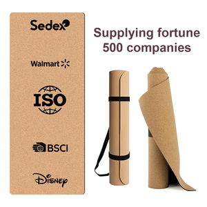 Tapis <span class=keywords><strong>de</strong></span> <span class=keywords><strong>yoga</strong></span> en liège naturel écologique avec logo personnalisé, base antidérapante en caoutchouc naturel TPE, tapis <span class=keywords><strong>de</strong></span> <span class=keywords><strong>yoga</strong></span> en gros pour la remise en forme et la salle <span class=keywords><strong>de</strong></span> sport - Product Image 1