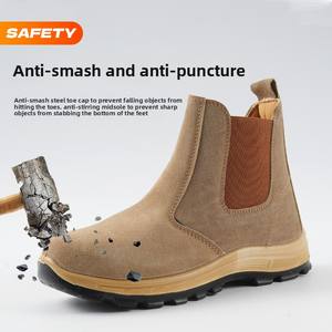Chaussures <span class=keywords><strong>de</strong></span> sécurité montantes en cuir <span class=keywords><strong>de</strong></span> vachette pour hommes Protection du travail du <span class=keywords><strong>soudeur</strong></span> Anti-brûlure Anti-crevaison Caractéristiques <span class=keywords><strong>de</strong></span> fonctionnement <span class=keywords><strong>de</strong></span> l'atelier - Product Image 2