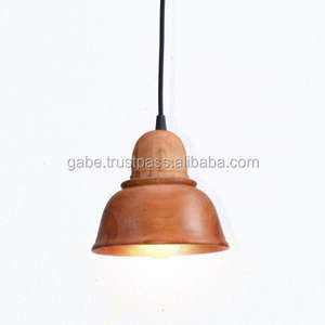 Lámpara Colgante Moderna Hecha a Mano de Lombok, Madera Maciza, Accesorio de Decoración para el Hogar, Modelo HD70809 - Product Image 3