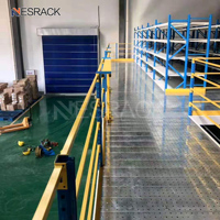 Supports de stockage en acier industriels robustes Systèmes de rayonnage à palettes pour entrepôt Grenier Loft Mezzanine Plates-formes de plancher