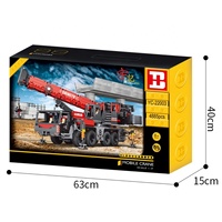 Camion grue modèle YC-22003 Happy Build, jouet éducatif en blocs de construction en plastique, contrôle RC, pour enfants de 5 à 7 ans, cadeau