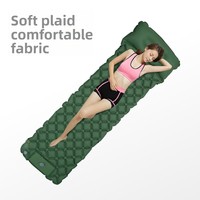 Matelas de couchage gonflable transfrontalier à pompe à pied, tente extérieure, anti-humidité, portable, en nylon 40D TPU ultraléger pour le camping