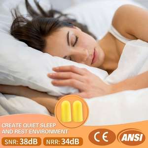 84 زوجًا من سدادات الأذن الإسفنجية الناعمة لتقليل الضوضاء أثناء النوم بقوة 32 ديسيبل مع وعاء - Product Image 3