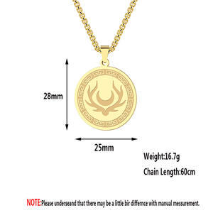 Collana con ciondolo ispirata alla <span class=keywords><strong>mitologia</strong></span> <span class=keywords><strong>greca</strong></span> con simbolo di Artemide - Gioielli in acciaio inossidabile con design <span class=keywords><strong>della</strong></span> dea <span class=keywords><strong>della</strong></span> luna e <span class=keywords><strong>della</strong></span> caccia - Product Image 3
