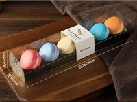 Boîte à macarons créative personnalisée Boîte d'emballage alimentaire à emporter jetable en plastique PVC transparent