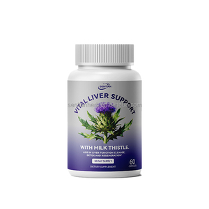 Cápsulas de Desintoxicación Anti-cholesterol para la Protección del Hígado para Adultos, 60 Unidades, Cardo Mariano y Diente de León para la Limpieza del Hígado, Apoyo Vitamínico - Product Image 1