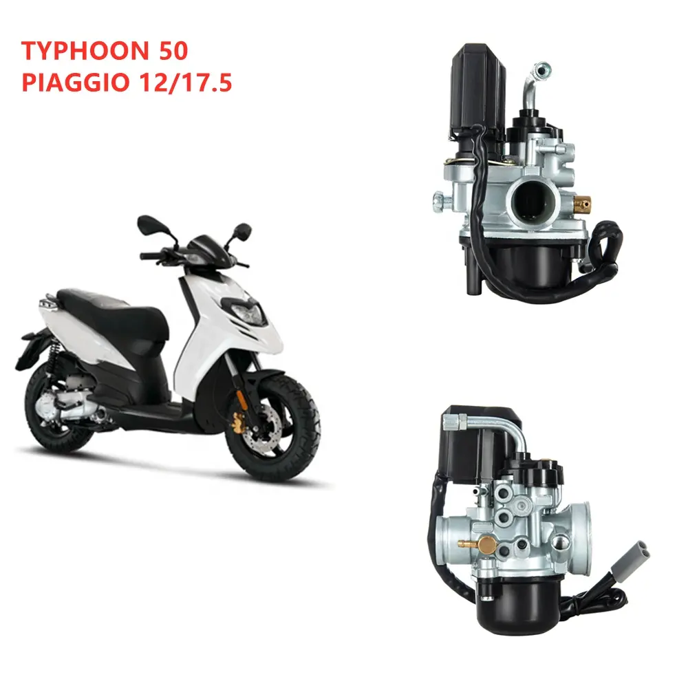 12MM 17.5MM Carburador For Piaggio Typhoon 50 Diesis NRG50 LX50 Aprilia 50 Scooter