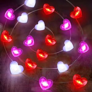 Valentine's Day Waterproof Pink Heart 2M With 20Led Battery Operated Indoor <b>String</b> <b>Lights</b> Garland Decorations - Product Image 2