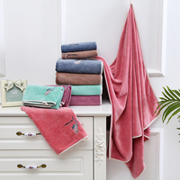 Serviette de bain en microfibre peignée ultra douce pour la famille, la salle de bain et le spa