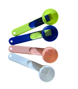 Reusable Plastic Protein Powder Scoop Dishwasher Safe with No Spill Feature <b>Sliding</b> Spoon for Coffee & Sugar-Business Gift Idea - Product Image 1