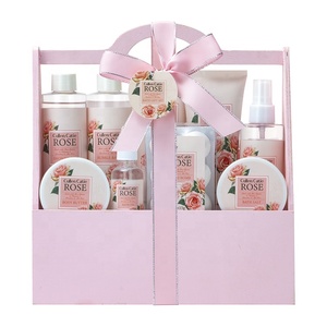 Ensemble de Douche Rose Personnalisé pour Femme – Soin Corporel Hydratant et Nettoyant – Cadeau de Saint-Valentin – Lotion Lavante Luxueuse pour les Mains – <span class=keywords><strong>Spa</strong></span> - Product Image 1