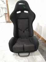 Siège baquet de course universel RECARO rouge et noir en suède, avec rails à double verrouillage, pour voitures modifiées – Meilleures ventes