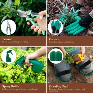 Juego de Herramientas de Jardín Multiusos de Acero Inoxidable 201 de 10 Piezas, Funciona con Batería, Color Plateado, OEM Personalizable, Tijeras de Podar, Guantes, Tijeras KHC 1 - Product Image 3