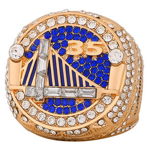 Anillo de Campeonato de los Golden State Warriors de 2018, un Anillo Elegante de Aleación Ecológica Chapado en Oro <span class=keywords><strong>con</strong></span> un Estilo Deportivo de Baloncesto - Product Image 2