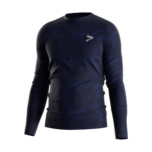 Vêtements de sport pour hommes, design tendance, sans marque, t-shirt de sport à manches longues, compression, pour la salle de sport - Product Image 1