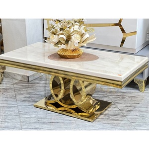 Muebles de Sala Xuanzhen, <span class=keywords><strong>Mesa</strong></span> de <span class=keywords><strong>Centro</strong></span> Italiana de Piedra, Metal Dorado, Estilo Nórdico, <span class=keywords><strong>Travertino</strong></span>, <span class=keywords><strong>Mesa</strong></span> de <span class=keywords><strong>Centro</strong></span> de Mármol Blanco de Lujo en Venta - Product Image 2