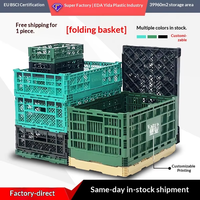 Bac de travail pliable en plastique de qualité alimentaire, caisse logistique pliable, bac de manutention, conteneur de stockage pour l'agriculture, les légumes et les fruits