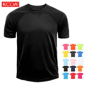 पुरुषों के लिए 2024 सस्ती कस्टम सादे टी शर्ट 100% पॉलिएस्टर सादे चलने वाले पुरुषों टी शर्ट